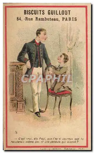 Chromo Biscuits Guillout Rue Rambuteau Paris