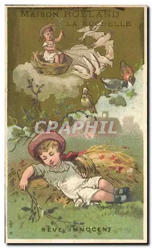 Chromo Maison Rolland La Rochelle Reve innocent