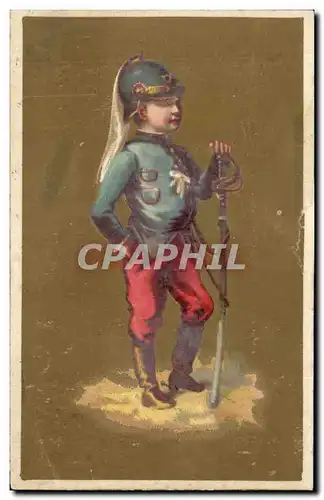 Chromo Ponvert Rue du Palais la Rochelle Militaria