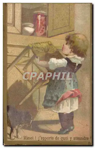 Chromo Ponvert Rue du plais La Rochelle Chat