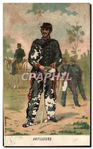 Chromo Soldats Artilleurs Militaria