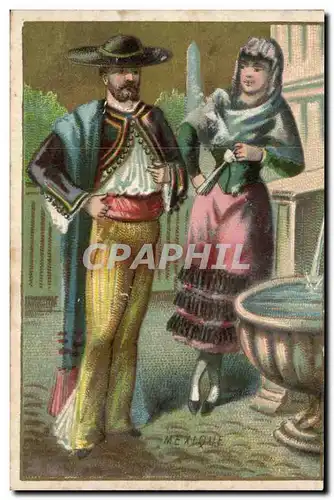 Chromo Ponvert Rue du Palais La Rochelle Mexique