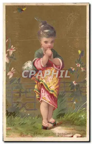 Chromo Ponvert Rue du Palais La Rochelle Pour mediter sur les papillons