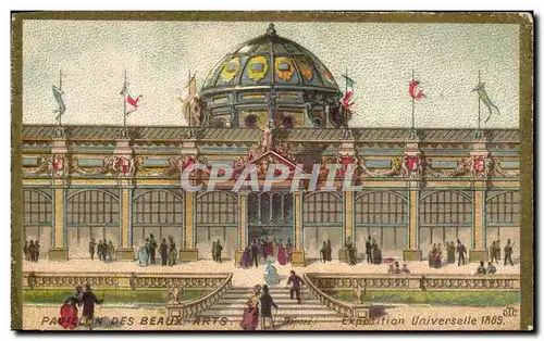 Chromo Ponvert la Rochelle Pavillon des Beaux Arts Exposition universelle 1889