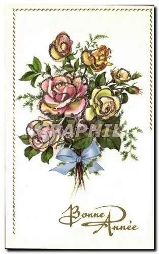 Cartes postales Bonne annee Fleurs