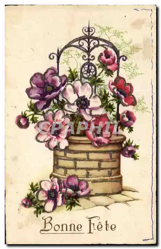 Cartes postales Fantaisie Fleurs