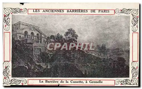Image Les anciennes barrieres de paris Barriere de la Cunette Grenelle
