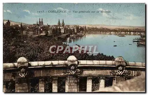 Cartes postales Coblence Vue Generale sur la Moselle