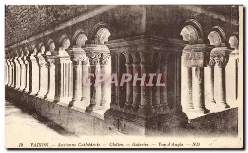 Cartes postales Vaison Ancienne Cathedrale Cloitre Galeries Vue d'Angle