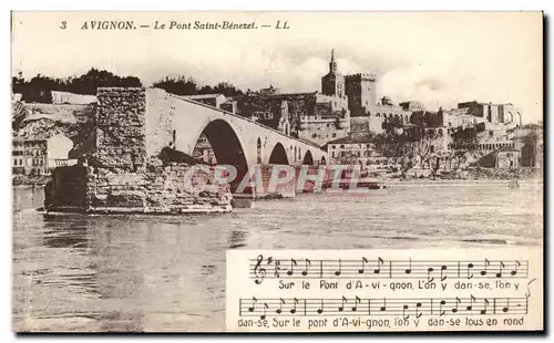 Cartes postales Avignon Le Pont Saint Benezet