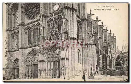 Cartes postales Mantes Portail de Notre Dame