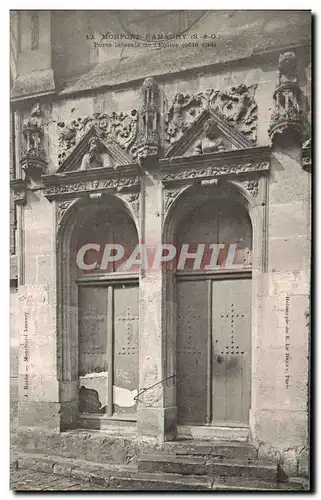 Ansichtskarte AK Montford L&#39Amaury Porte laterale de l&#39Eglise cote