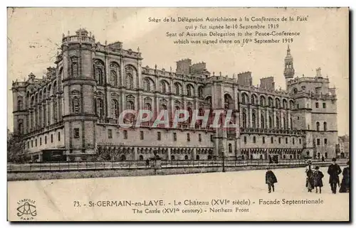 Cartes postales St Germain en Laye Le Chateau Facade Septentrionale