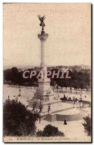 Cartes postales Bordeaux Le Monument des Girondins