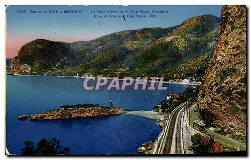 Cartes postales Route De Nice Monaco La Baie d&#39Eze et la Cap Roux L&#39isolette