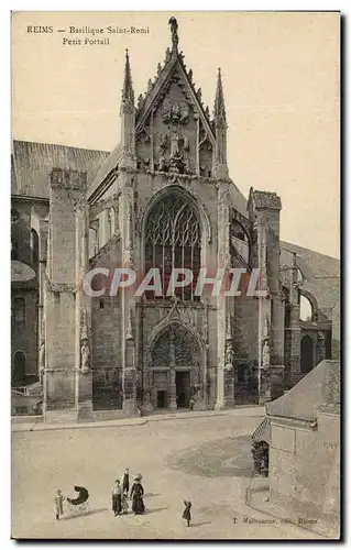 Cartes postales Reims Basilique Saint Remi Petit Portail