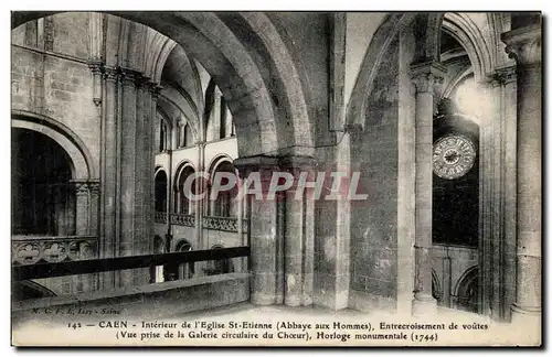 Cartes postales Caen Interieur de l&#39Eglise St Etienne Entrecroisement de voutes