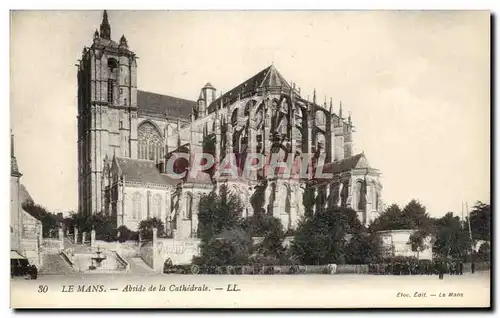 Cartes postales Le Mans Abside de la Cathedrale