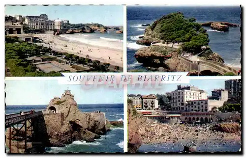 Moderne Karte Souvenir De Biarritz