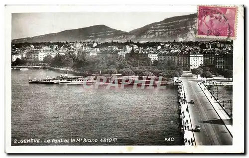 Cartes postales Geneve Le Pont et le Blanc