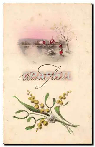 Cartes postales Bonne Annee Fleurs