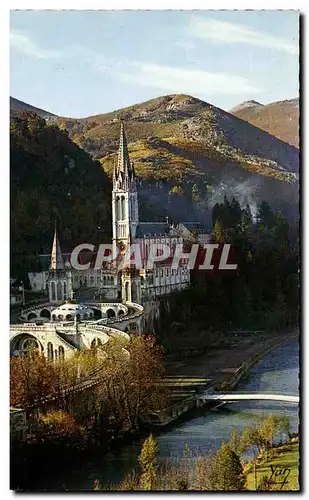 Cartes postales moderne Lourdes La Basilique et le Gave de Pau