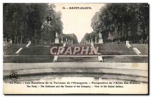 Ansichtskarte AK Les Jolis Coins De Saint Cloud Les escaliers de la terrasse de l&#39Orangerie Perspective de l&#