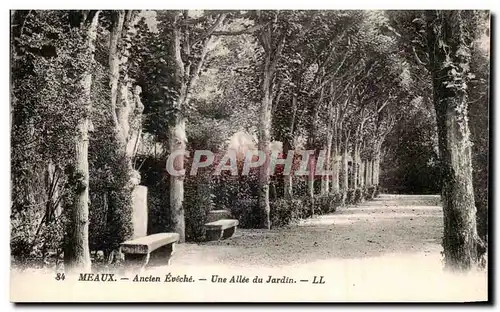 Cartes postales Meaux Ancien Eveche Une Allee du Jardin