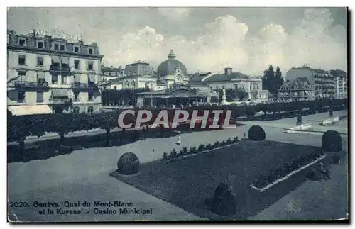 Cartes postales Geneve Qual du Mont Blanc