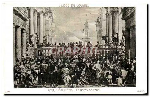 Cartes postales Paul Veronese Les Noces De Cana Musee du Louvre Paris