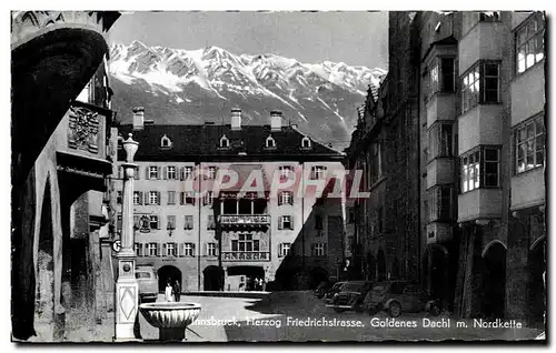 Cartes postales Innsbruck Herzog Friedrichsirasse Goldenes Dachl m Nordkette