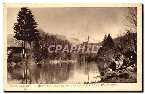 Cartes postales Annecy Le Thiou Leglise De La Visitation Et La Tournette