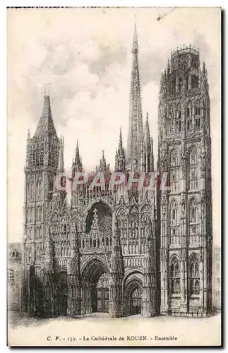 Cartes postales La Cathedrale de Rouen Ensemble