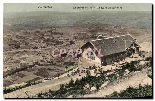 Ansichtskarte AK Lourdes Le Funiculaire La Gare Superieure