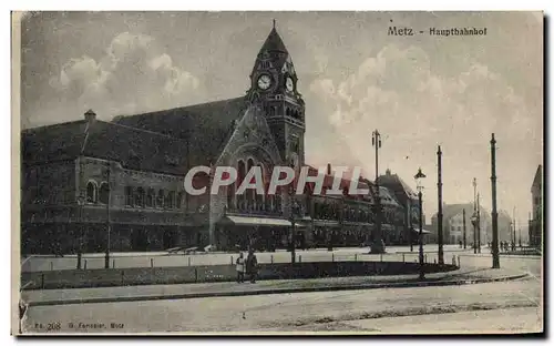 Ansichtskarte AK Metz Haupthahnhof