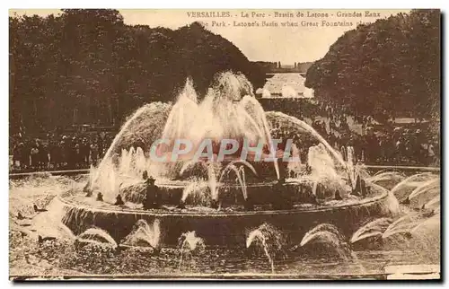 Cartes postales Versailles Le Parc Bassin de Latone Grandes eaux