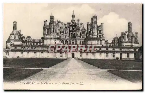 Cartes postales Chambord Le Chateau La Facade Sud