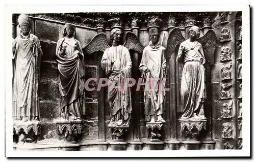 Ansichtskarte AK Reims Cathedrale Tympan du Portail Nord