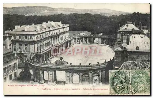 Cartes postales Nancy Hemicycle de la Carriere Palais du Governement