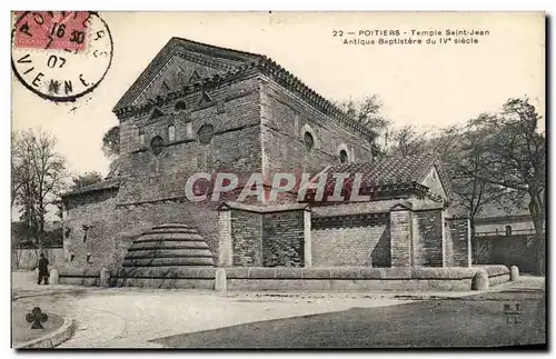 Cartes postales Poitiers Temple Saint Jean Antique baptistere