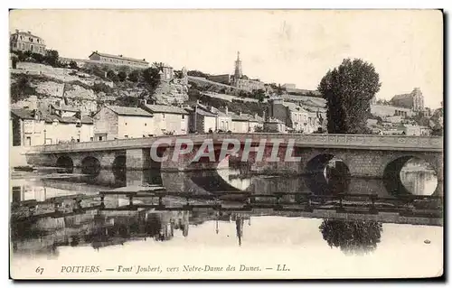 Cartes postales Poitiers Pont Joubert Vue Notre Dame des Dunes