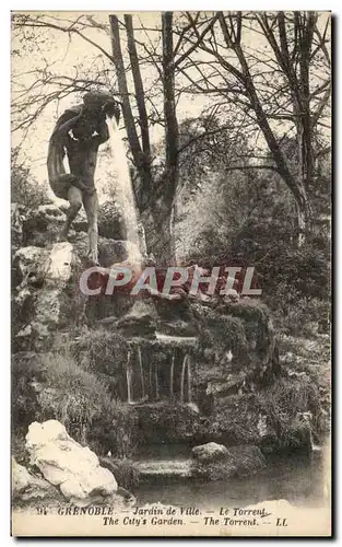 Ansichtskarte AK Grenoble Jardin de Ville Le Torrent