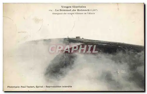Cartes postales Vosages Illustres Le Sommet du Hohneck Emergent des Nuages elevant de l'Alsace