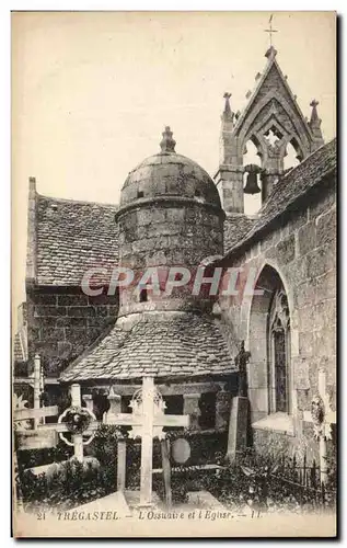 Cartes postales Tregastel L&#39Ossuaire et L&#39Eglise