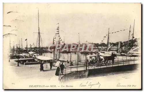 Ansichtskarte AK Deauville Sur Mer Les Bassins Bateaux