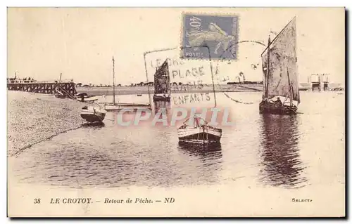 Cartes postales Le Crotoy Retour de Peche Bateau