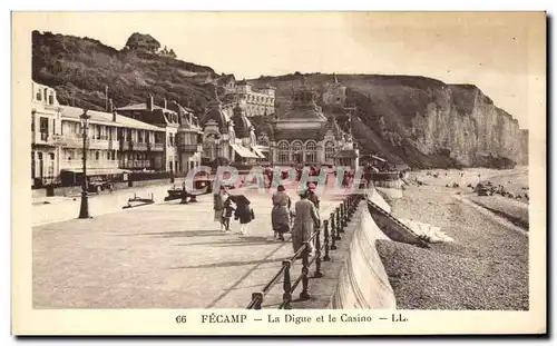 Cartes postales Fecamp La Digue et Le Casino