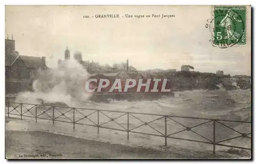 Cartes postales Granville Une Vague au Pont Jacques