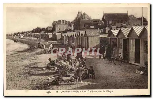 Cartes postales Lion Sur Mer Les Cabines Sur La Plage