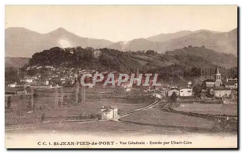 Cartes postales St Jean Pied de Port Vue Generale Vue Generale Entree Par Uhart Cize